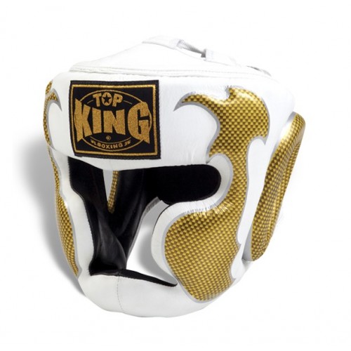 top king empower headgear white and gold